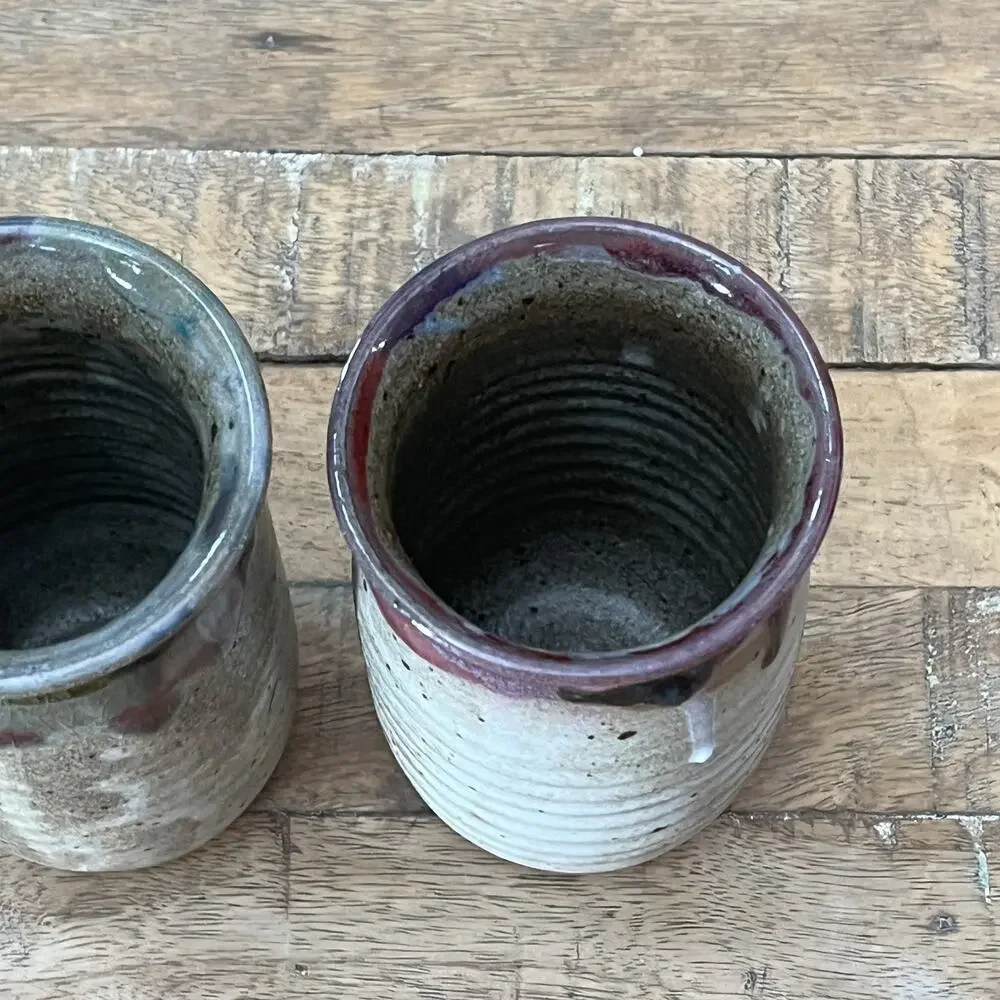 Vintage Houston Studio Pottery Stoneware Vases 5.25